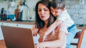 How to work at home with children